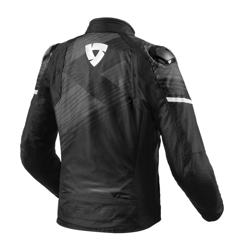 Chaqueta de moto Revit Apex H2O para mujer negro-antracita liquidación