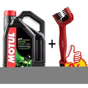 Set 5100 Ester 10W-40 4L+ Cepillo de limpieza de cadena Motul