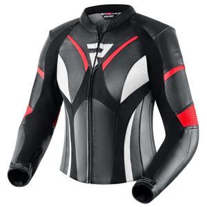 Chaqueta de moto para mujer Rebelhorn Rebel Black-White-Fluo Red