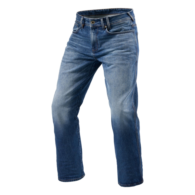 Vaqueros moto Revit Philly 3 LF azul extendido