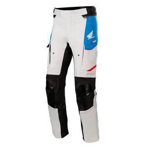 Pantalones de moto Alpinestars Andes Drystar Honda Gris claro-Negro-Azul-Rojo