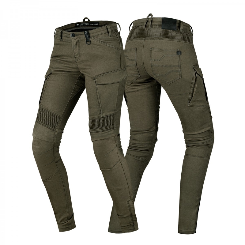 Vaqueros de moto Shima Giro 2.0 caqui para mujer liquidación