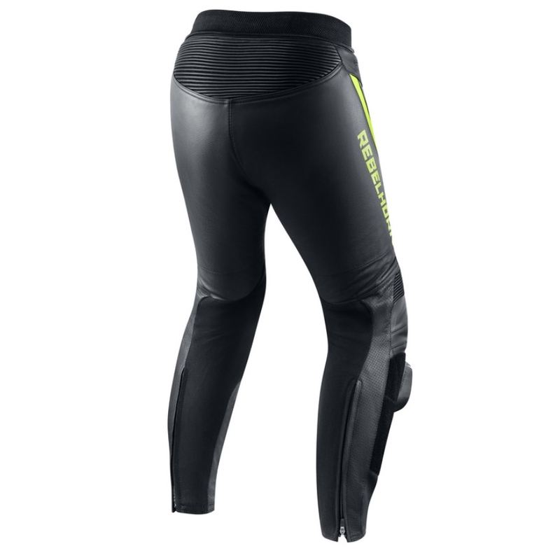 Pantalones de moto Rebelhorn Fighter negro-amarillo fluo liquidación