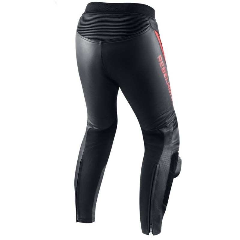Pantalón de moto Rebelhorn Fighter negro-rojo fluo liquidación