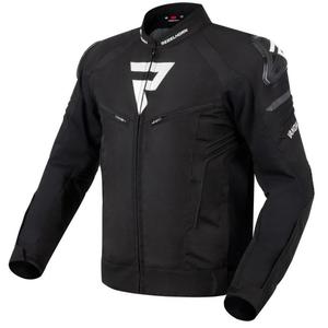 Chaqueta de moto blanca y negra Rebelhorn Vandal
