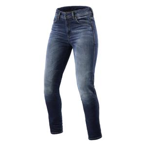 Vaqueros moto mujer Revit Marley SK azul cropped