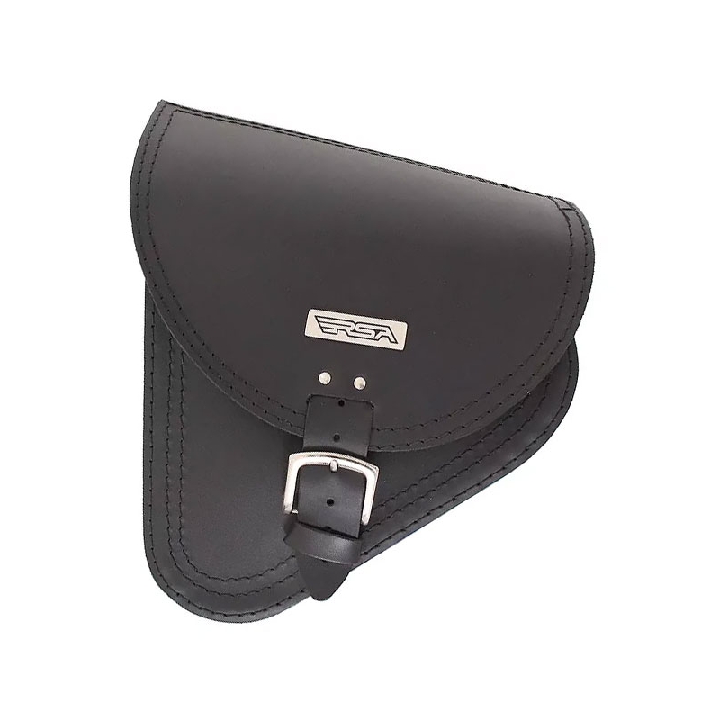 Alforja de cuero para moto HD Softail RSA-59 izquierda