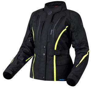 Chaqueta de moto para mujer Ozone Sahara Black-Fluo Yellow liquidación