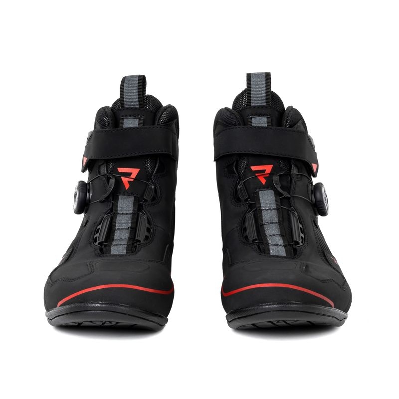 Botas de moto Rebelhorn Spark II negras y rojas