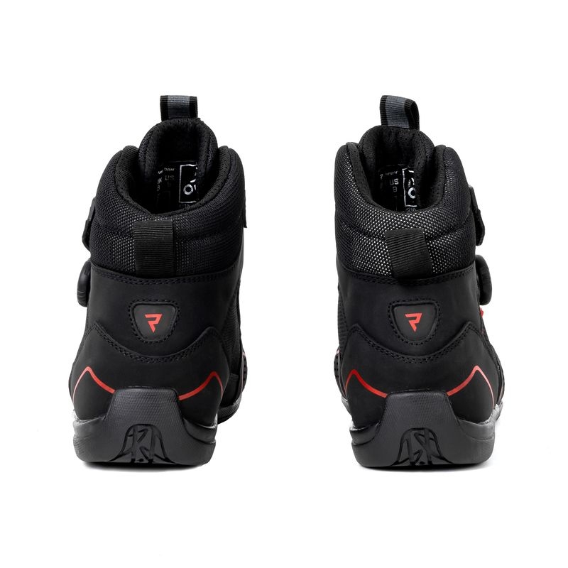 Botas de moto Rebelhorn Spark II negras y rojas