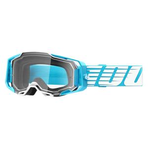 Gafas de motocross 100% ARMEGA Oversized Sky turquoise (plexi transparente)