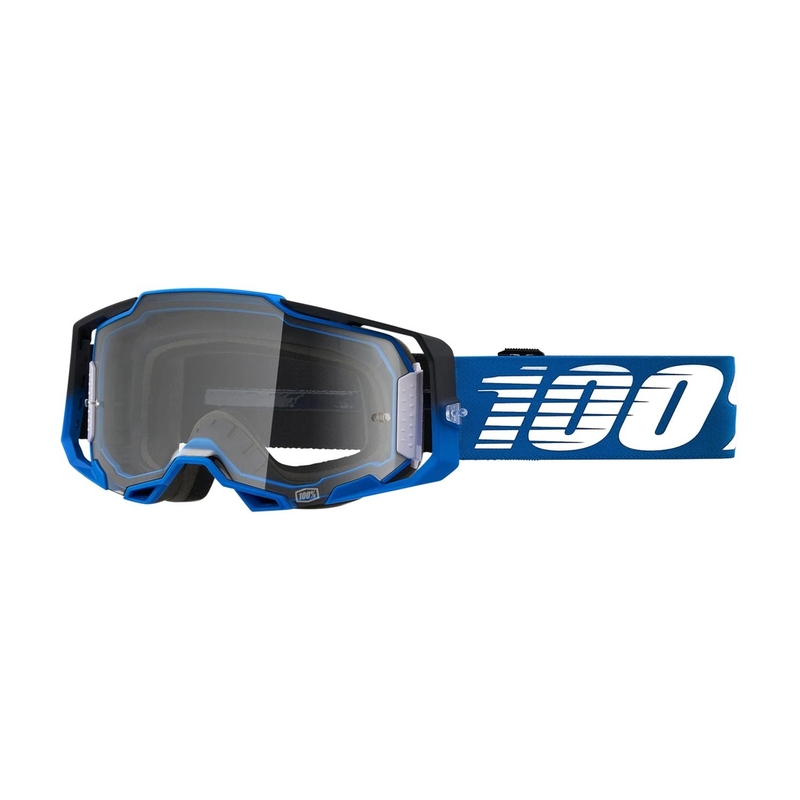 Gafas de motocross 100% ARMEGA Rockchuck azul oscuro (plexi transparente)