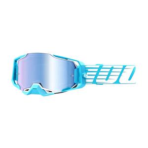 Gafas de motocross 100% ARMEGA Oversized Sky turquoise (azul plexi)