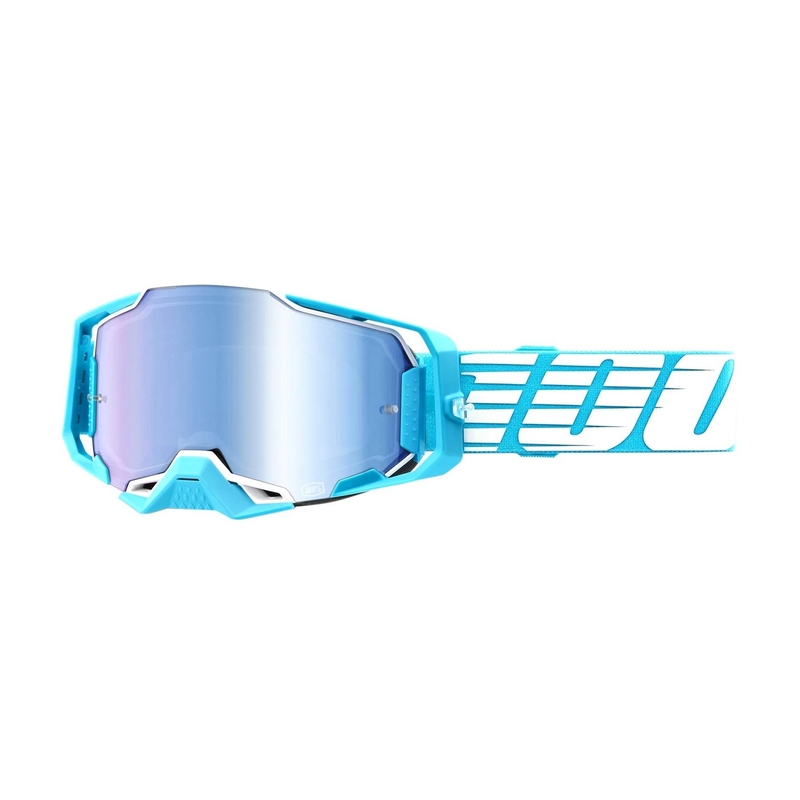 Gafas de motocross 100% ARMEGA Oversized Sky turquoise (azul plexi)