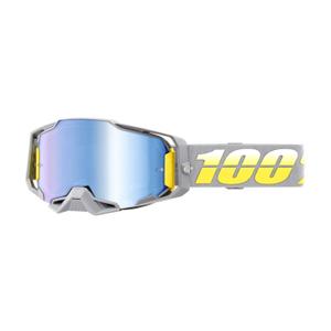Gafas de motocross 100% ARMEGA Complex amarillo-gris (plexi azul)