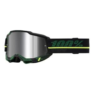 Gafas de motocross 100% ACCURI 2 Overlord amarillo-verde-negro (plexi plateado)