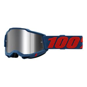 Gafas de motocross 100% ACCURI 2 Odeon rojo-azul (plexi plateado)