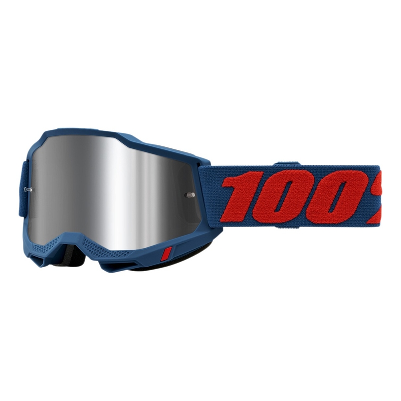 Gafas de motocross 100% ACCURI 2 Odeon rojo-azul (plexi plateado)