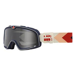 Gafas 100% BARSTOW Teluride blanco-rojo-azul (plexiglás ahumado)