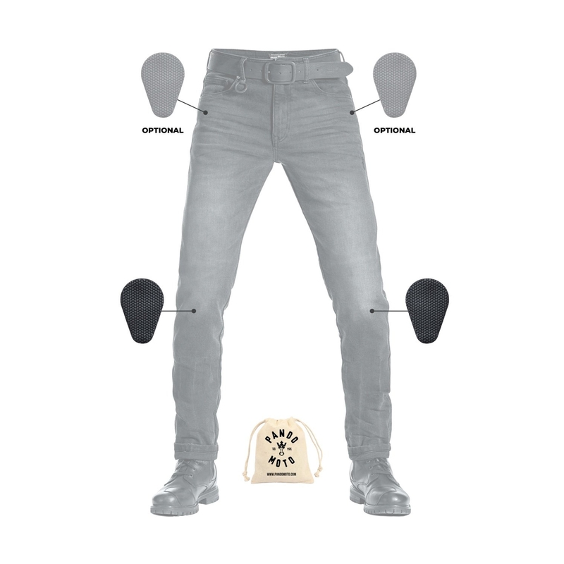 Pantalón vaquero PANDO MOTO Robby Slim negro liquidación