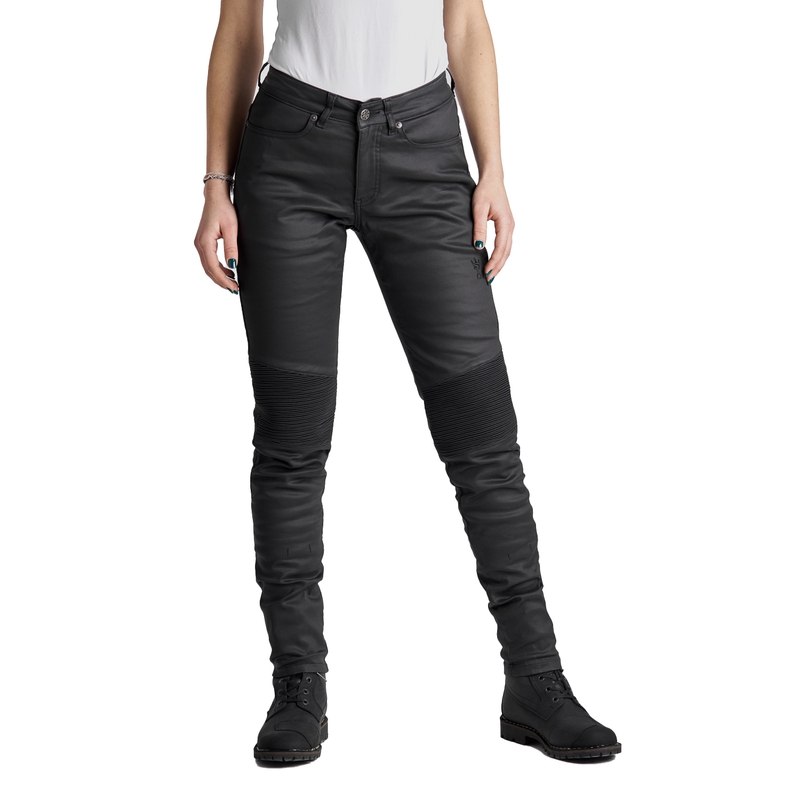 Vaqueros moto mujer PANDO MOTO Kusari Kev negro liquidación