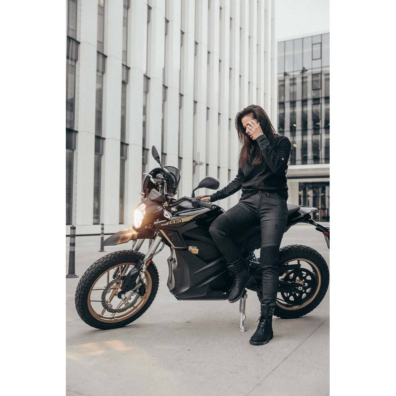Vaqueros moto mujer PANDO MOTO Kusari Kev negro liquidación
