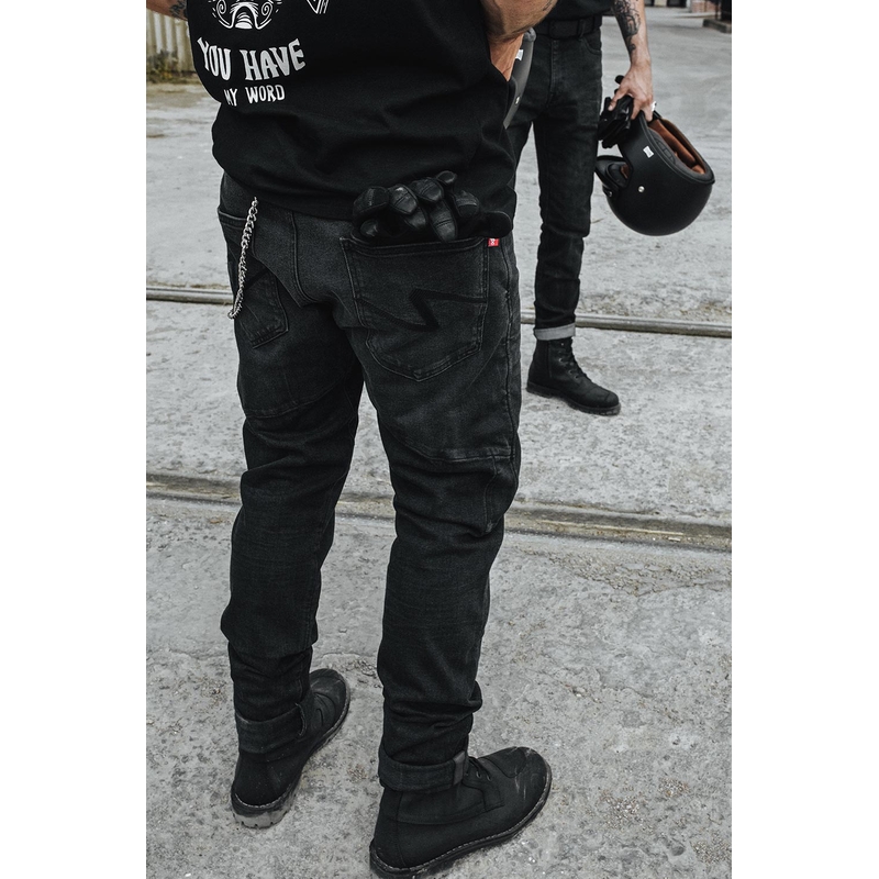 Pantalón vaquero PANDO MOTO Boss Dyn negro liquidación