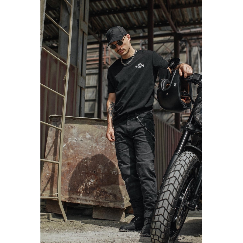 Pantalón vaquero PANDO MOTO Boss Dyn negro liquidación