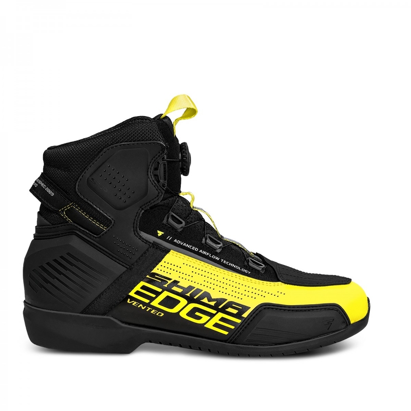 Botas de moto Shima Edge Vent Negro-Amarillo Fluo