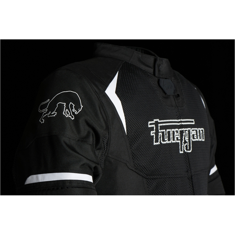 Chaqueta de moto Furygan Ultra Spark Vented 3 en 1 blanca y negra liquidación
