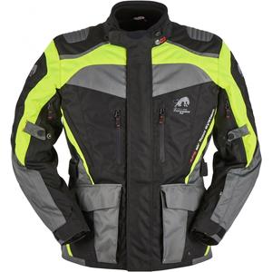 Chaqueta de moto Furygan Apalaches negro-amarillo fluo