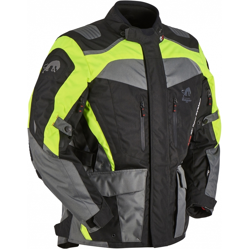 Chaqueta de moto Furygan Apalaches negro-amarillo fluo