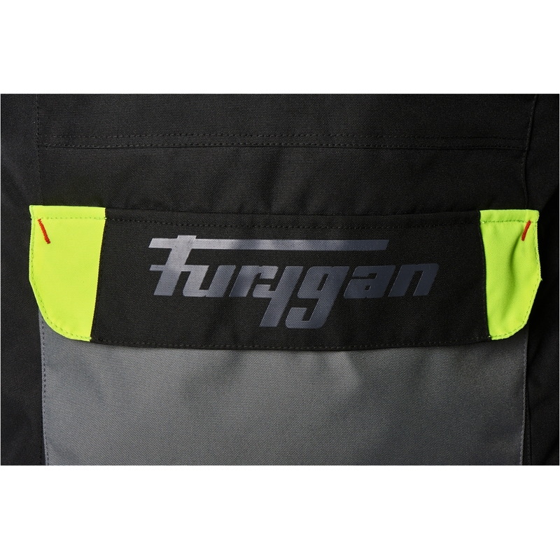 Chaqueta de moto Furygan Apalaches negro-amarillo fluo