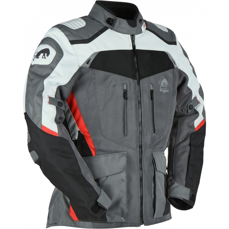 Chaqueta de moto Furygan Apalaches Vented 2 en 1 Gris-Rojo-Negro