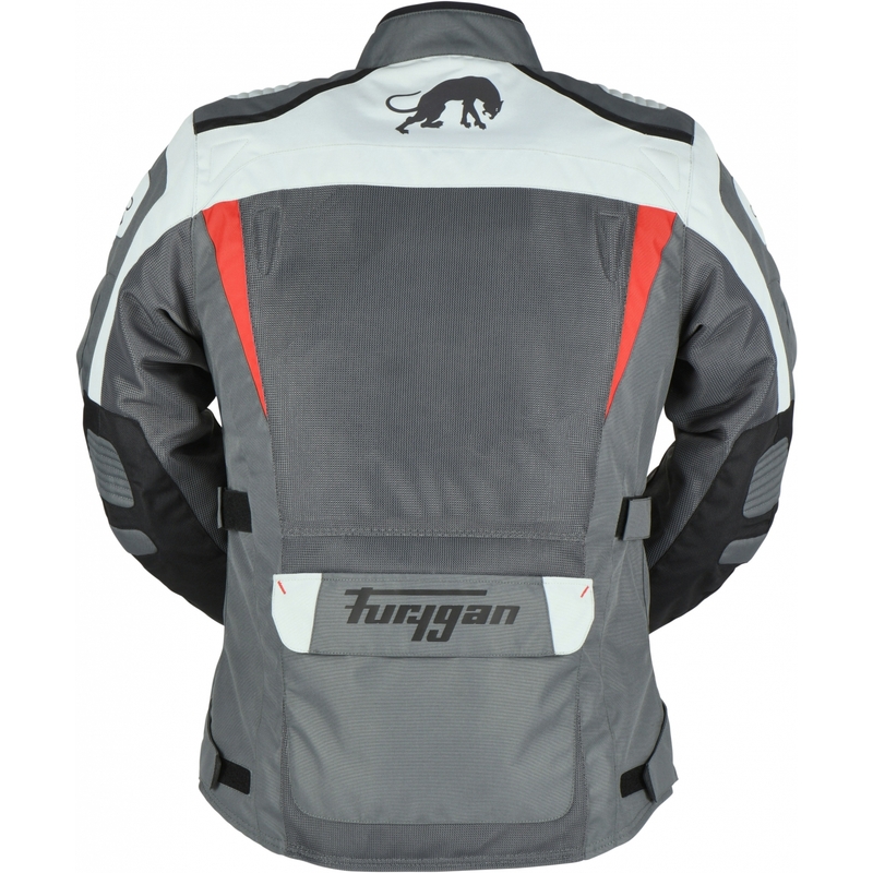 Chaqueta de moto Furygan Apalaches Vented 2 en 1 Gris-Rojo-Negro