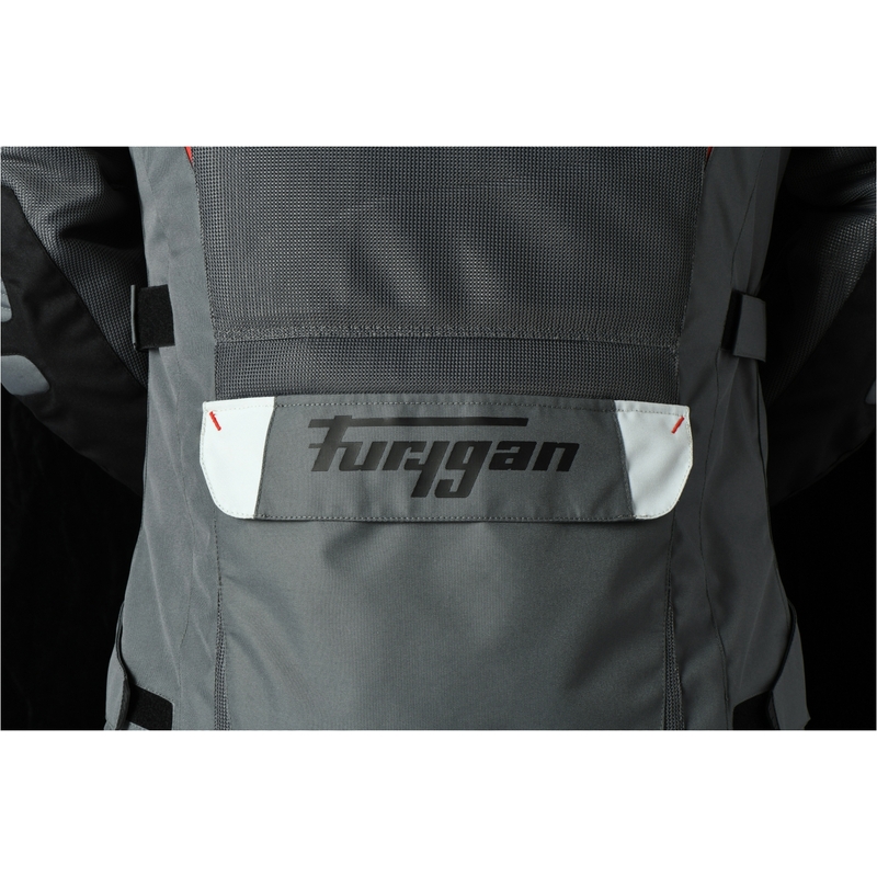 Chaqueta de moto Furygan Apalaches Vented 2 en 1 Gris-Rojo-Negro