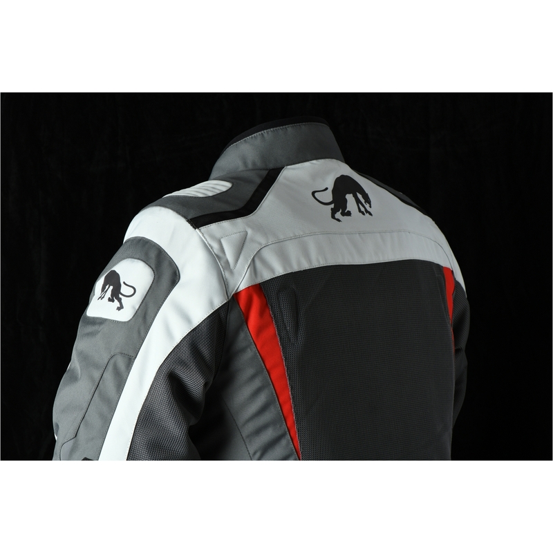 Chaqueta de moto Furygan Apalaches Vented 2 en 1 Gris-Rojo-Negro