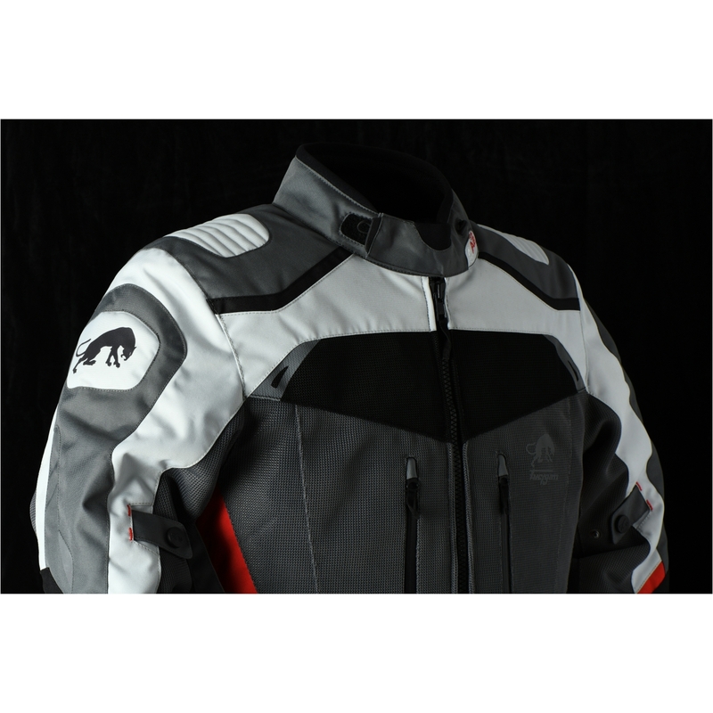 Chaqueta de moto Furygan Apalaches Vented 2 en 1 Gris-Rojo-Negro