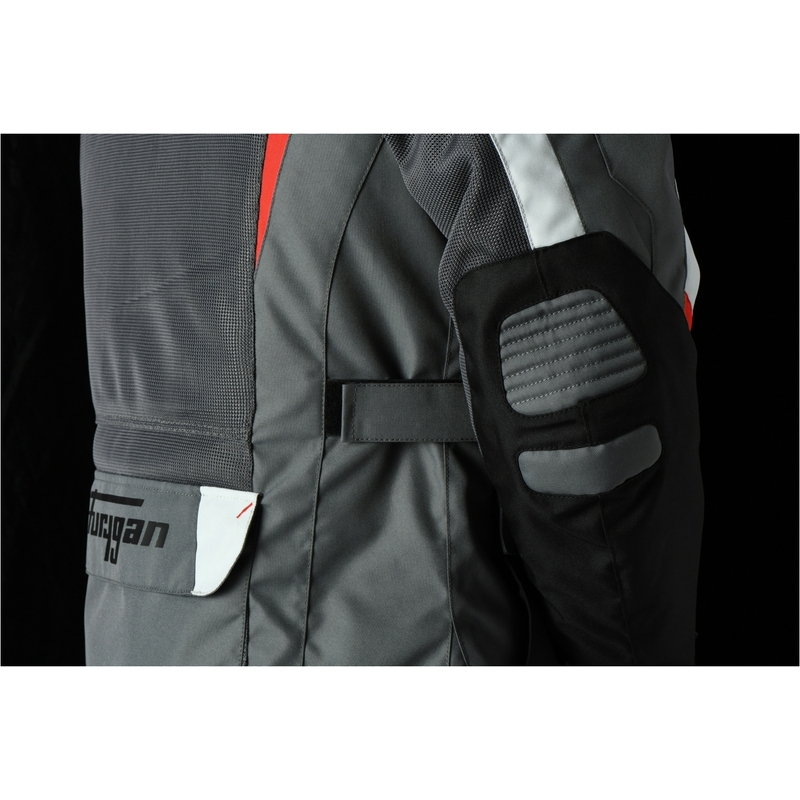 Chaqueta de moto Furygan Apalaches Vented 2 en 1 Gris-Rojo-Negro