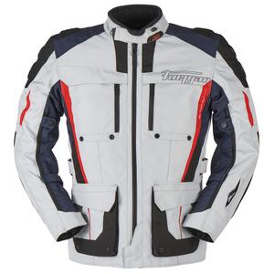 Chaqueta de moto Furygan Brevent 3 en 1 gris-negro-rojo-azul