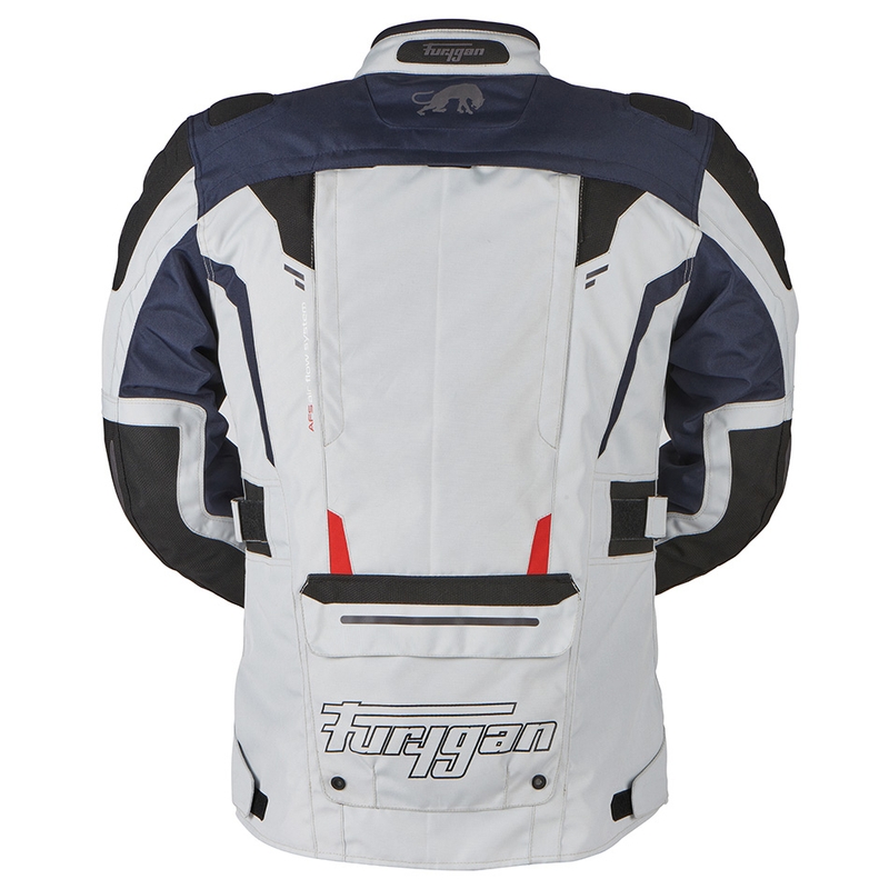Chaqueta de moto Furygan Brevent 3 en 1 gris-negro-rojo-azul liquidación