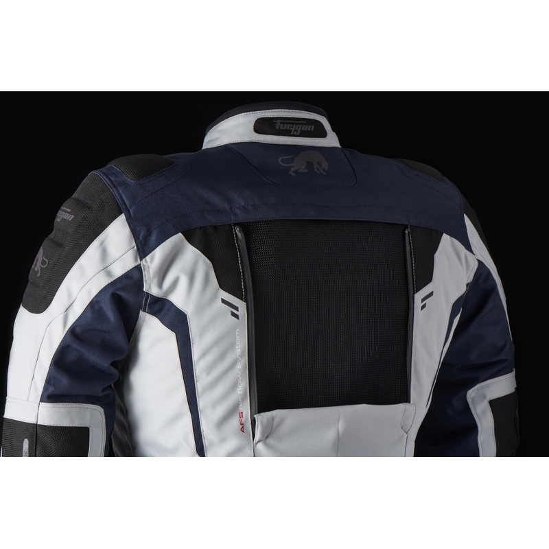 Chaqueta de moto Furygan Brevent 3 en 1 gris-negro-rojo-azul liquidación