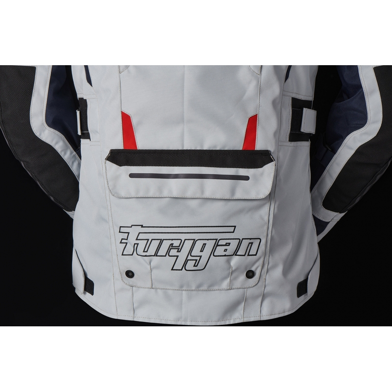 Chaqueta de moto Furygan Brevent 3 en 1 gris-negro-rojo-azul liquidación