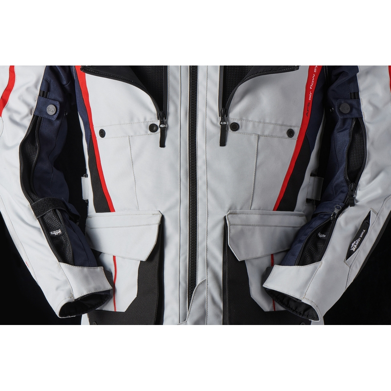 Chaqueta de moto Furygan Brevent 3 en 1 gris-negro-rojo-azul liquidación