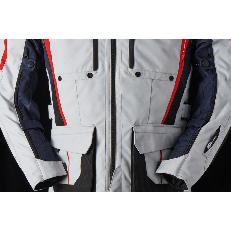 Chaqueta de moto Furygan Brevent 3 en 1 gris-negro-rojo-azul liquidación