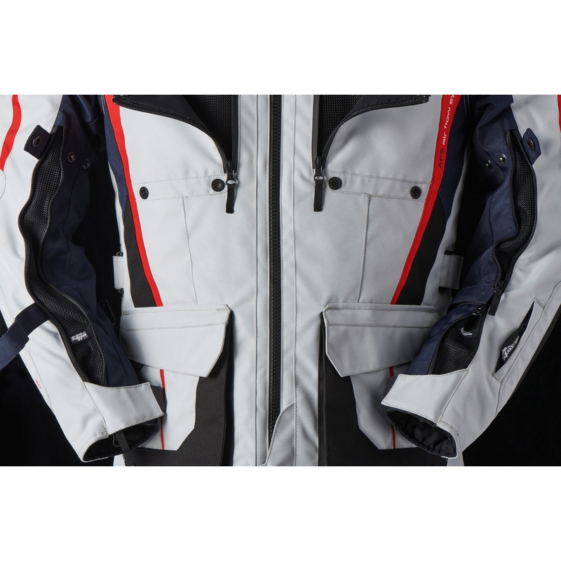 Chaqueta de moto Furygan Brevent 3 en 1 gris-negro-rojo-azul liquidación