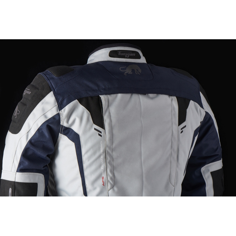 Chaqueta de moto Furygan Brevent 3 en 1 gris-negro-rojo-azul liquidación