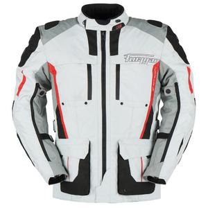 Chaqueta de moto Furygan Brevent 3 en 1 blanco-gris-rojo-negro