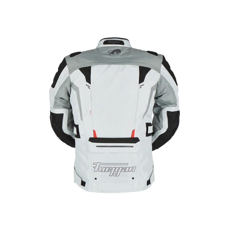 Chaqueta de moto Furygan Brevent 3 en 1 blanco-gris-rojo-negro liquidación