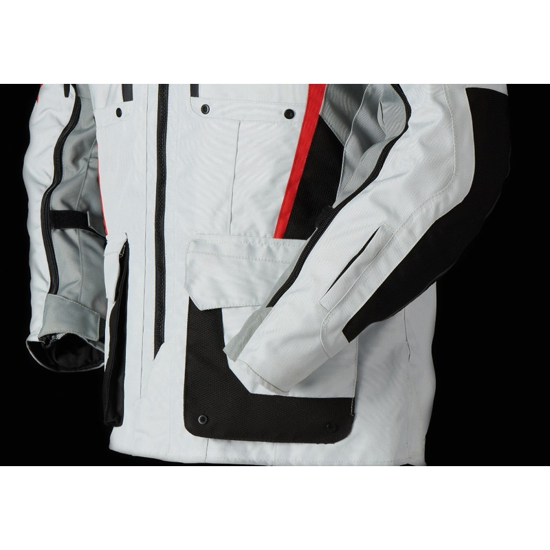 Chaqueta de moto Furygan Brevent 3 en 1 blanco-gris-rojo-negro liquidación